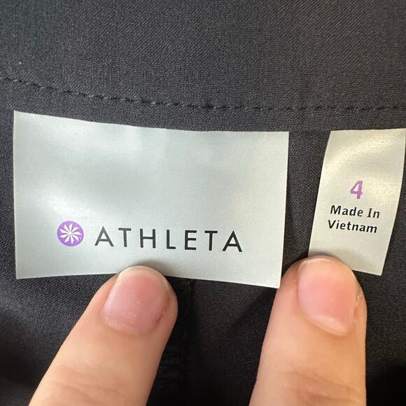 Athleta Pleated Wear About It Skort Black Active Skort 4 Athletic Tennis Workout - Picture 5 of 6